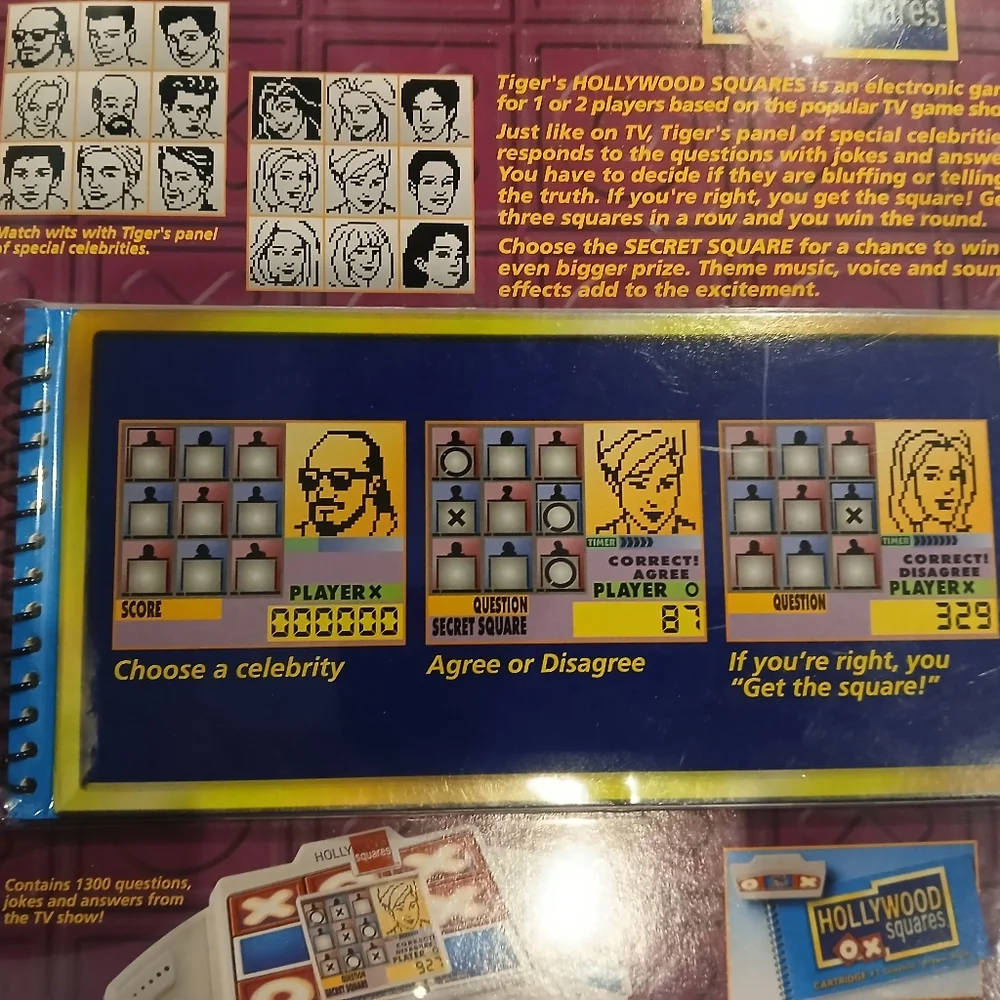 The Tiger Electronics Hollywood Squares Handheld Electronic Game